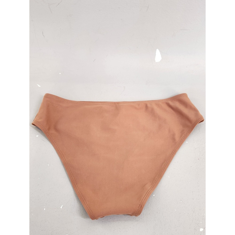 Cupshe Bikini 2pc Set Women Small Nude Brown Wrap Halter High Waisted Resortwear - Picture 6 of 8